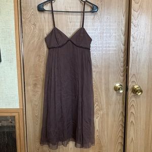 Zadig & Voltaire XSmall Brown dress, beaded accents on straps, and under bust